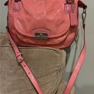 Coach Pink Leather Shoulder Bag